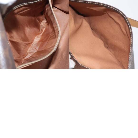 CELINE Macadam Canvas Shoulder Bag Pvc Leather Brown Gold - Picture 13 of 13